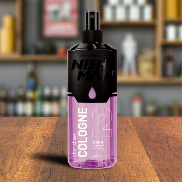 NISHMAN 02 After Shave Cologne 70° Alkohol desinfizierend - Storm 400 ml XL