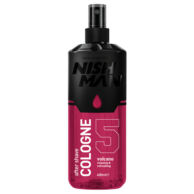 NISHMAN 05 After Shave Cologne  70° Alkohol desinfizierend - Volcano 400 ml XL