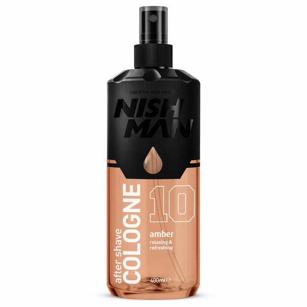 NISHMAN 10 After Shave Cologne 70° Alkohol - Amber 400 ml XL