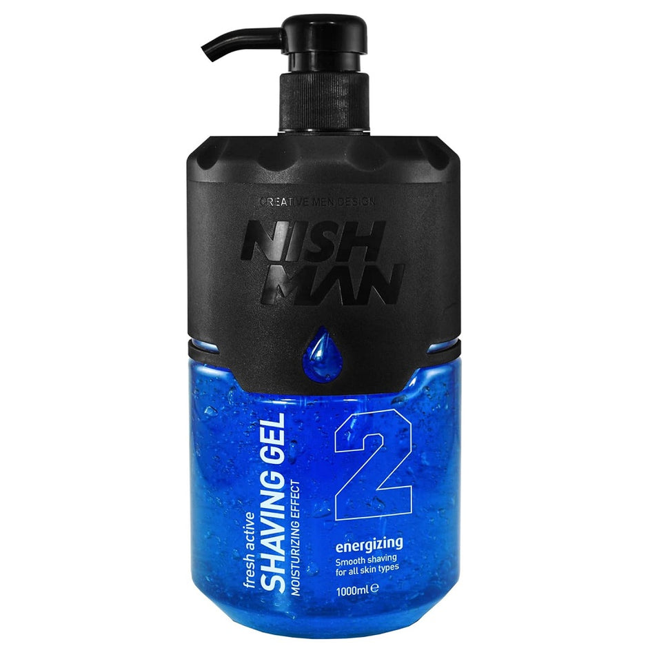 NISHMAN Shaving Gel 2 Fresh Active Rasiergel Energizing 1000 ml