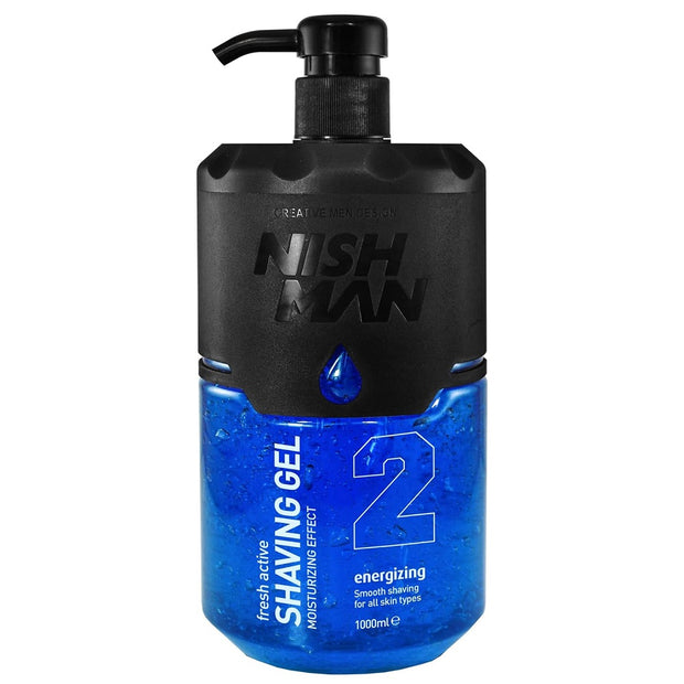 NISHMAN Shaving Gel 2 Fresh Active Rasiergel Energizing 1000 ml