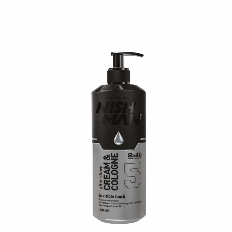NISHMAN 05 After Shave Cream & Cologne - Invisible Touch silver 200 ml