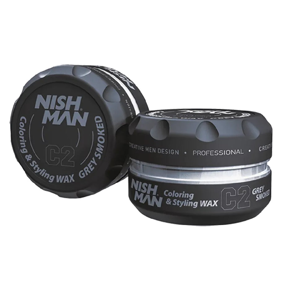 NISHMAN C2 Coloring Farb Hair Styling Wax - Grey Smoked 100 ml