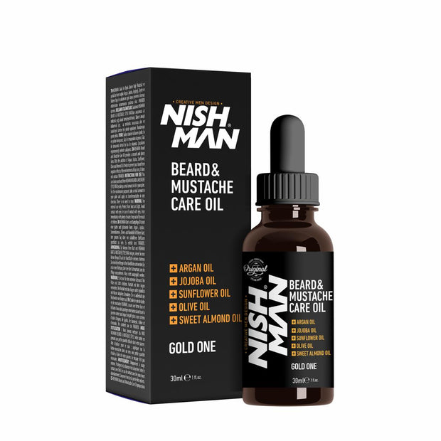 NISHMAN Bartöl mit Argan und Jojoba Öl 30 ml