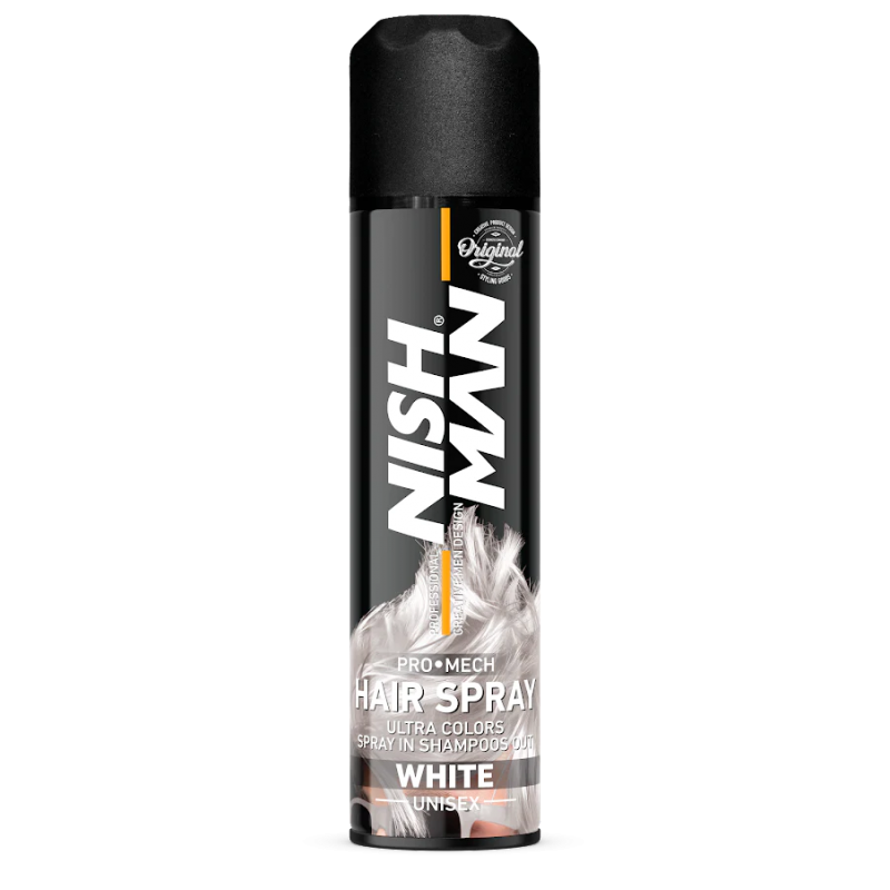 NISHMAN Color Hair Spray - white 150 ml