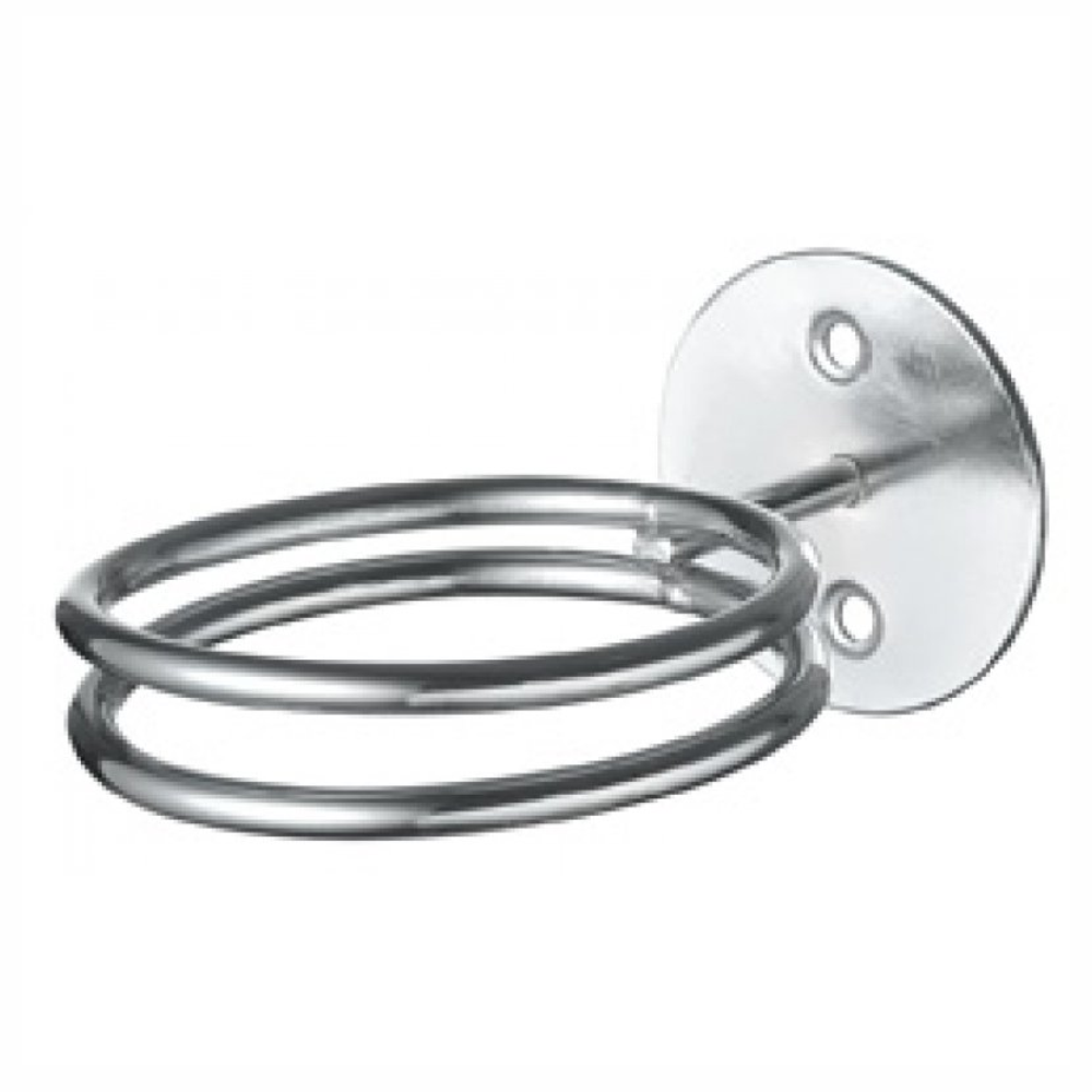 Comair Fönhalter verchromt Doppelring zum Anschrauben