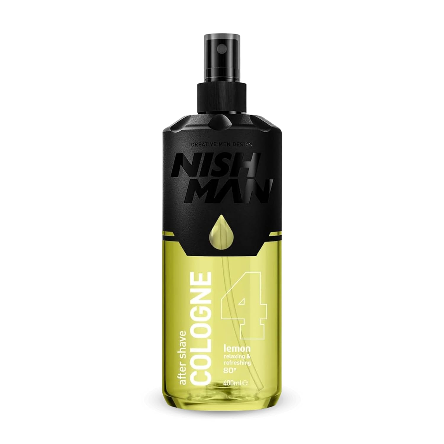 NISHMAN 04 After Shave Cologne 80° Alkohol desinfizierend - Lemon 400 ml XL