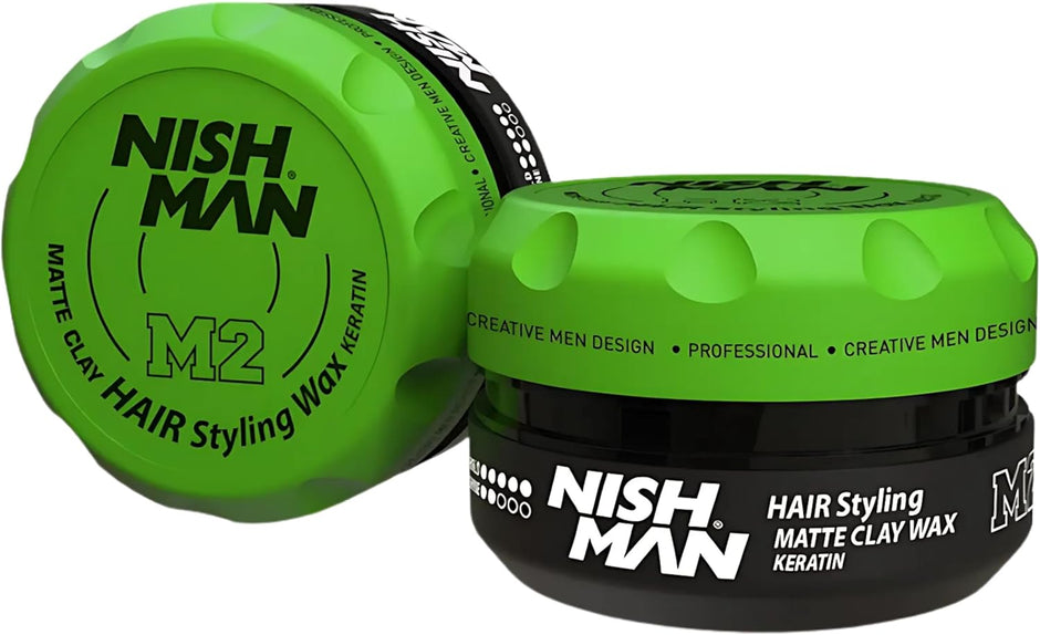 NISHMAN M2 Matte Hair Styling Clay Wax mit Keratin 150 ml