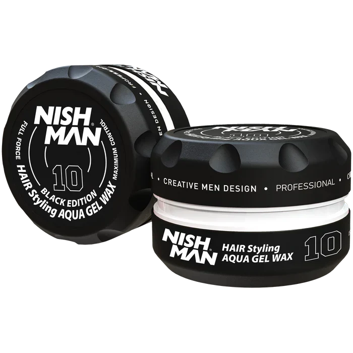 NISHMAN Nr. 10 Hair Styling Aqua Wax Sport Schwarz 150 ml