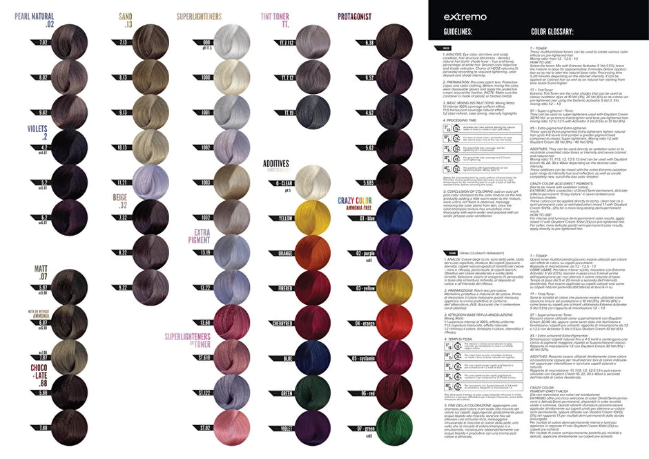 Extremo DIGITALE Farbkarte, Color Chart digital