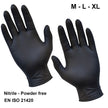 Black Nitril Handschuhe 100er Box puderfrei Gr. M