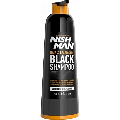 NISHMAN Blackshampoo Hair&Beard Care 200ml