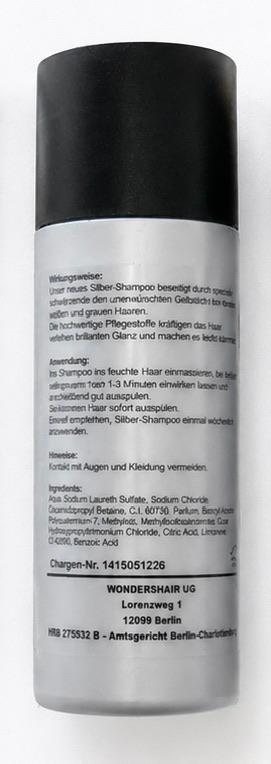 WONDERS Silber Shampoo 150 ml – Anti Yellow Shampoo gegen Gelbstich für blondes, graues und silbernes Haar
