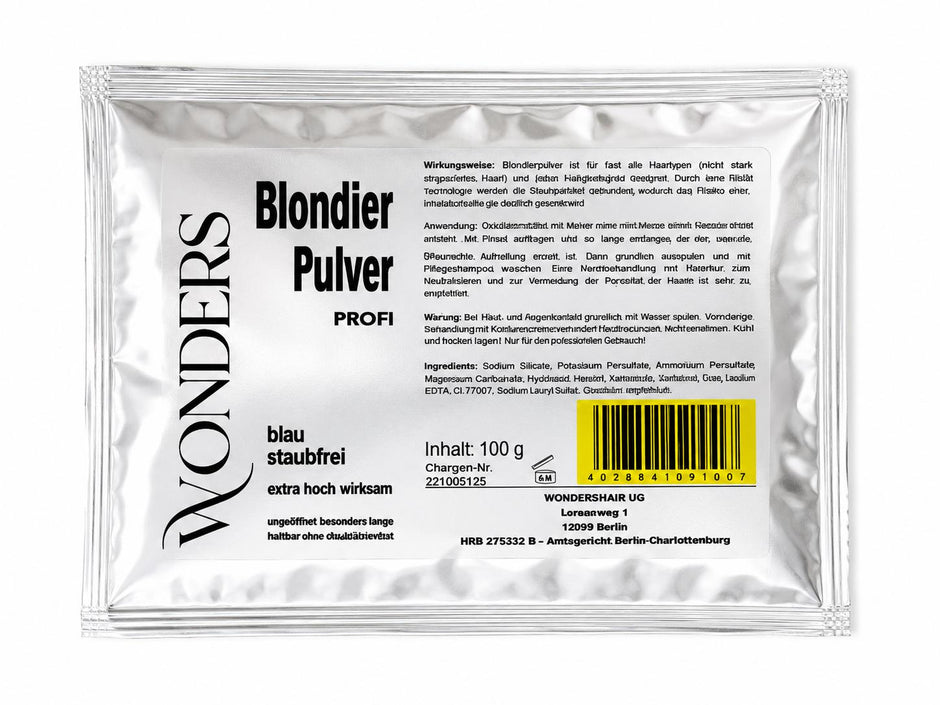 WONDERS Profi Blondierpulver Blau staubfrei – 100 g